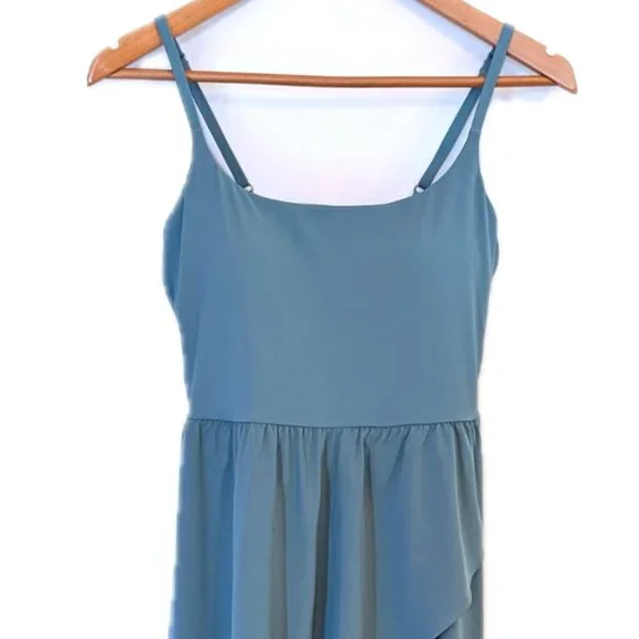 NWT Halara | Stone Blue Breezeful High Low Quick Dry Casual Midi Dress | Small - Picture 4 of 10